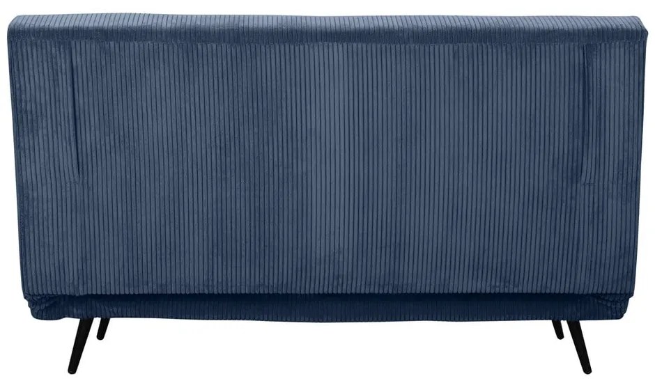 Син разтегателен диван от рипсено кадифе 140 cm Mallory – Støraa
