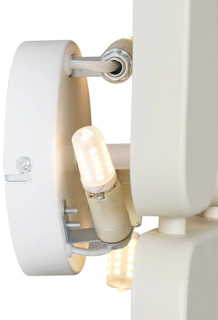 Дизайнерска стенна лампа бежова 3 светлини - Planes