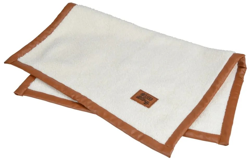 Кремаво одеяло за куче 50x70 cm – Love Story