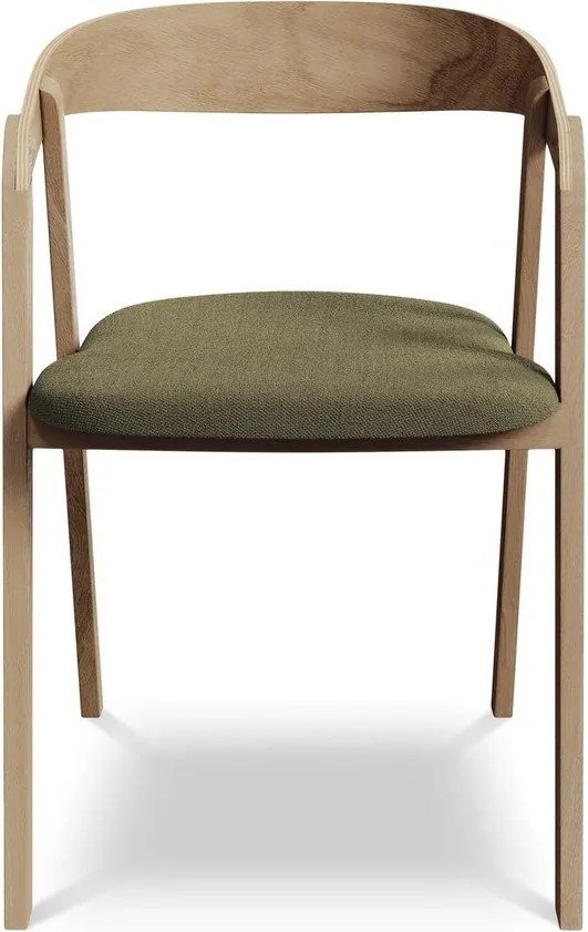 Зелен трапезен стол от масивна дървесина Erika – Makamii