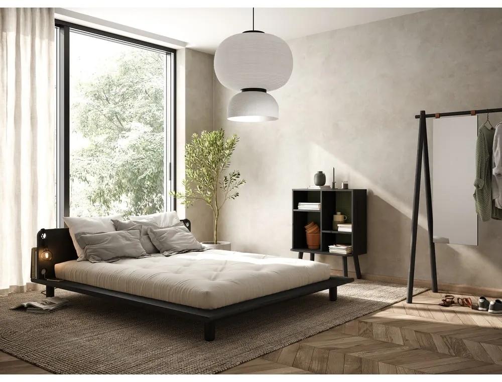 Черно борово двойно легло с решетка 160x200 cm Peek - Karup Design
