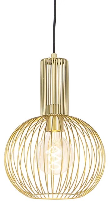 Дизайнерски висящ аплик златен - Wire Whisk