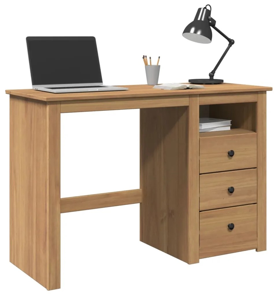 4016389 vidaXL Бюро "Panama" 112x45x75 см масивна дървесина бор