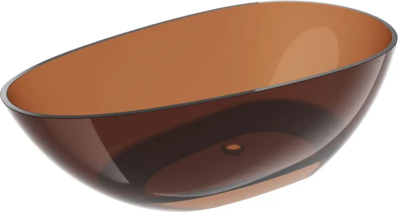 Mexen Glass седяща вана свободностояща прозрачна 170 x 85 см, хромиран капак - 58061708505