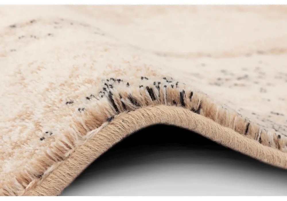 Бежов вълнен килим 160x240 cm Eddy - Agnella