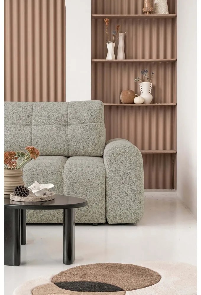 Светлокафяв разтегателен модулен ъглов диван с място за съхранение (ляв ъгъл) Lulu – Miuform