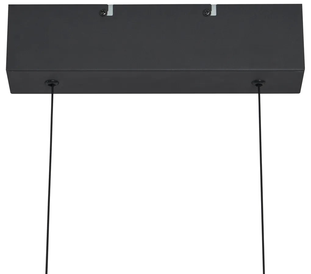 Модерен висящ лампион черен вкл. LED 3-степенно димируем Easylift - Straight