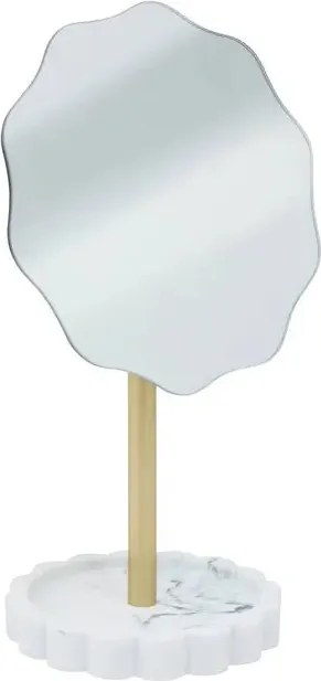 Огледало за баня 5five Marby, 16.2x12.2x16.5 cm, Бяло