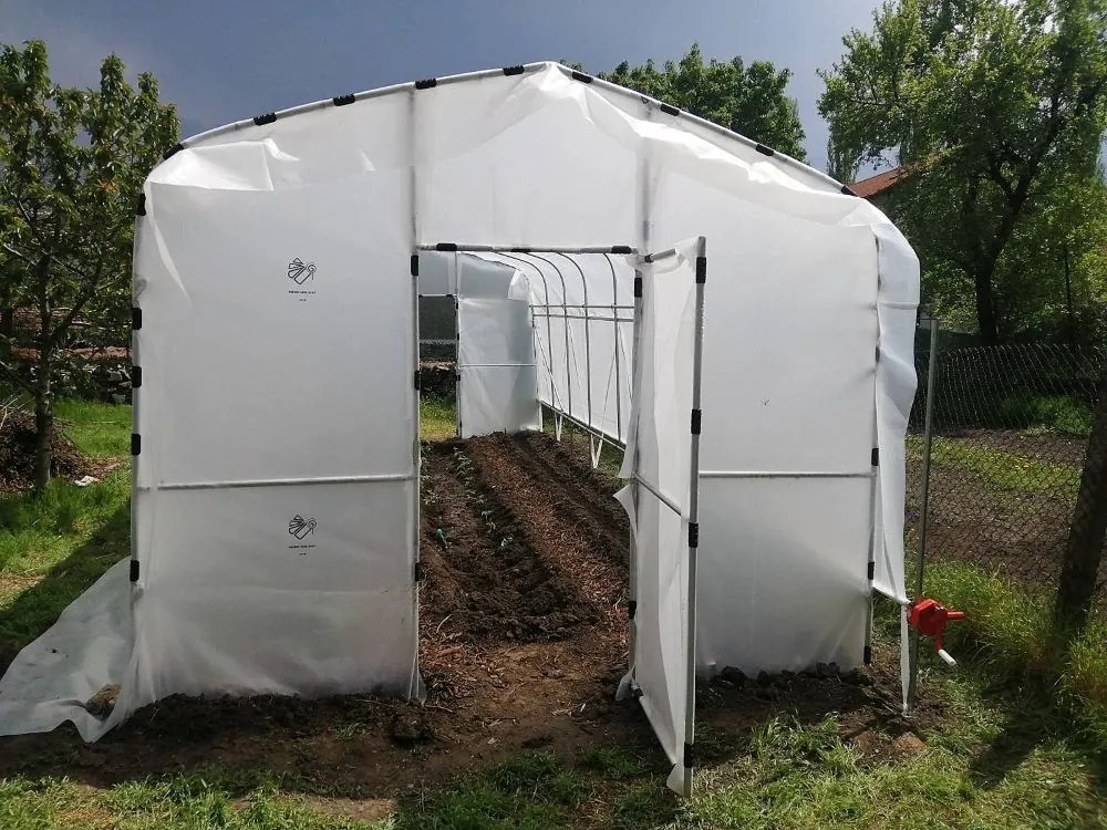 Професионална модулна оранжерия Tunnel Pro System 3 - 24 кв.м. с две врати и проветрение (8x3x2m)