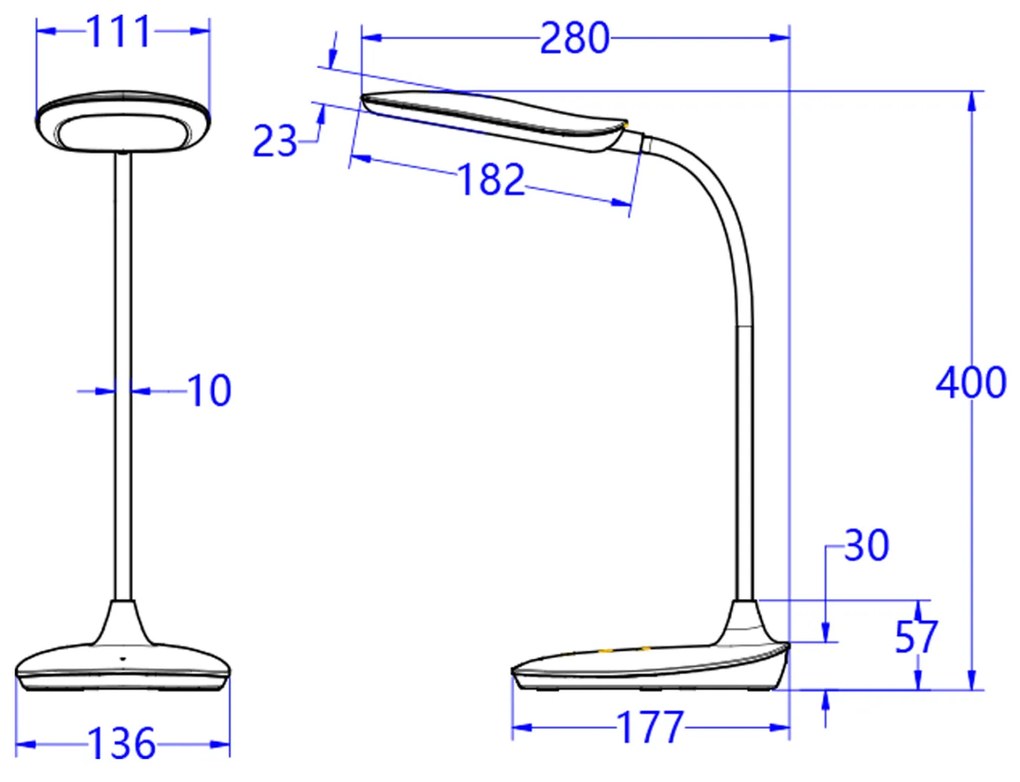 LED настолна лампа Блайн HM4444.02 черен цвят