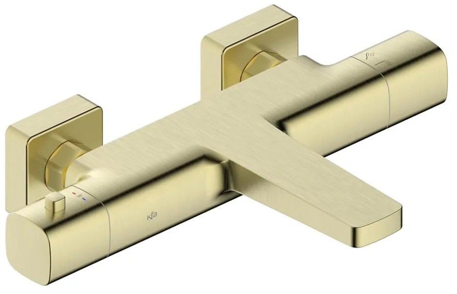 KFA Armatura 5754-010-31 - Термостатичен смесител за вана MALAGA с четкано златно покритие