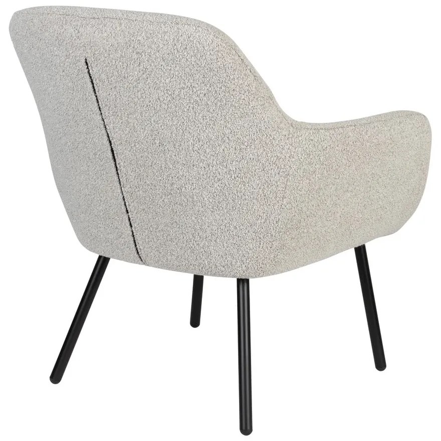 Бяло кресло от букле Dude – White Label