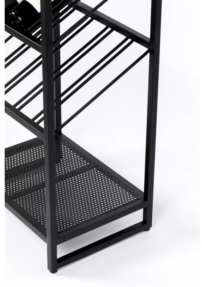 Черна метална стойка за вино за 20 бутилки, 48x180 cm Cantor - Zuiver