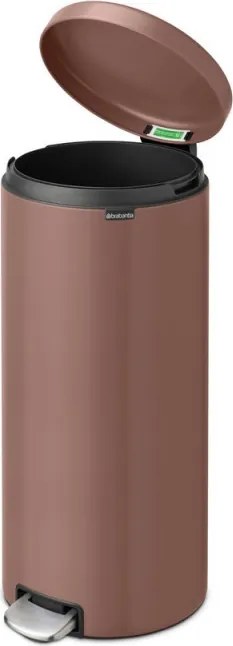 Кош за боклук с педал Brabantia NewIcon 1008853, 30 л, Плавно затваряне, Противоплъзгаща основа, Сатенено покритие, Кафяв