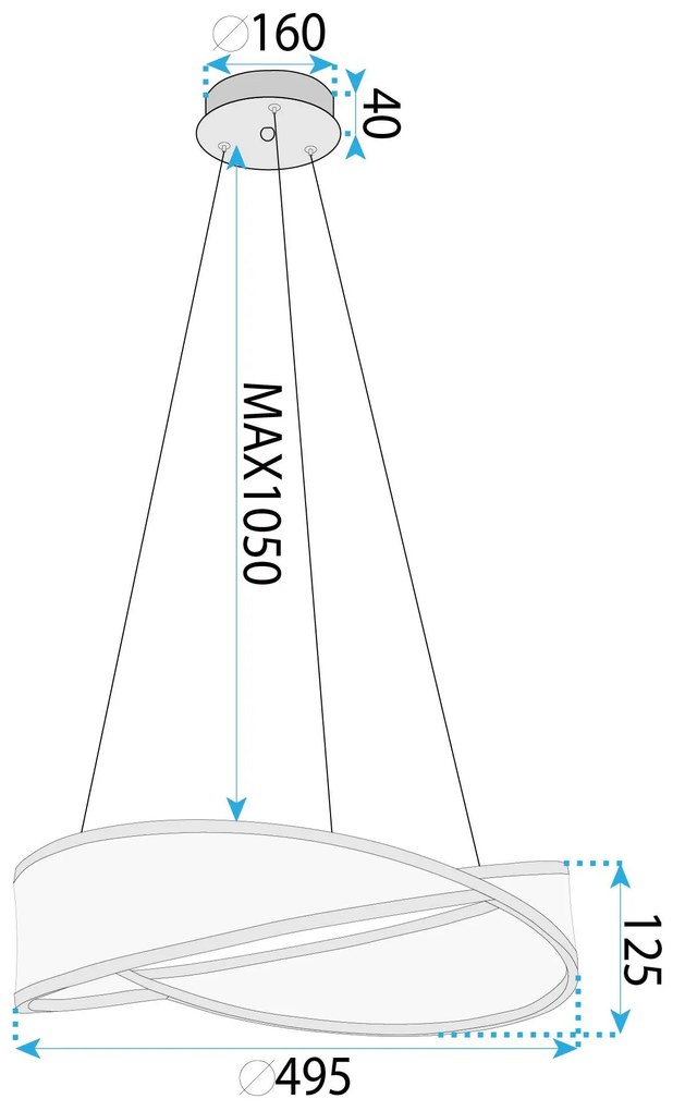 Лампа G136-CP 50cm GOLD