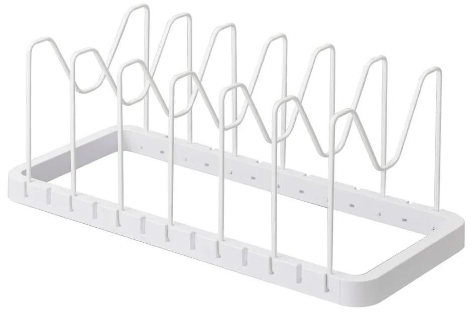 Бяла регулируема стойка за капаци и тигани Tower - YAMAZAKI