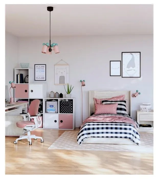 Светлосиньо/розово детско осветително тяло с метален абажур ø 30 cm Mouse II – GTV