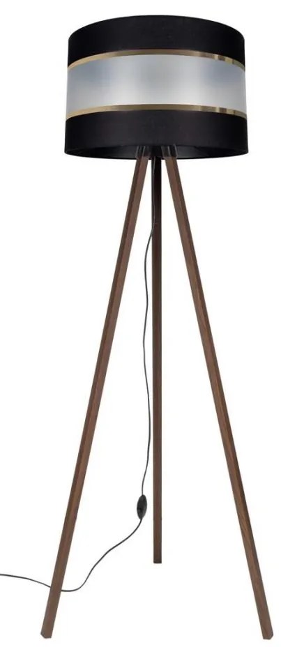 Подова лампа CORAL 1xE27/60W/230V кафява/черна/златиста