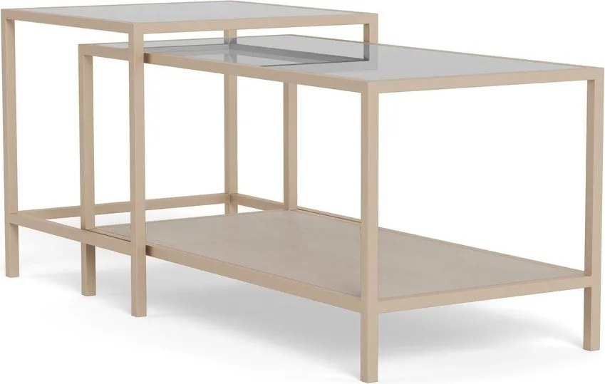 Сиви стоманени масички за кафе в комплект 2 бр. 50x90 cm Seaford – Actona