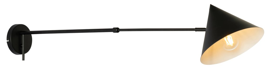 Дизайнерски стенен аплик черен регулируем - Triangolo