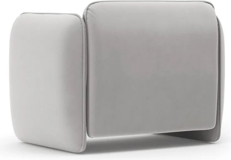 Светлосиво кадифено кресло Georgia – Micadoni