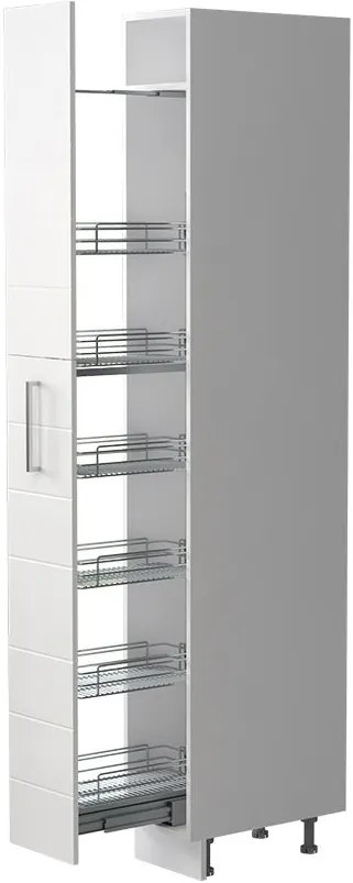 Висок подов шкаф Hudson K23-30-1KZ-White glossy