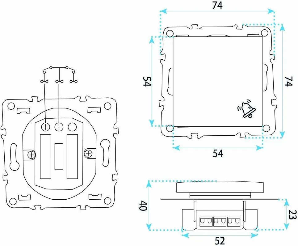 Бутон за Звънец OSTE JNH008-W WHITE