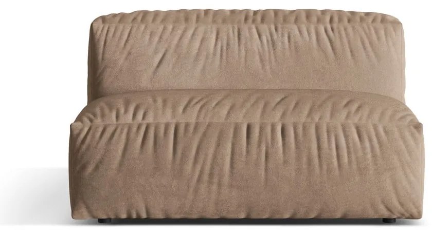 Светлокафяв кадифен модул за диван (среден модул) Martina – Micadoni
