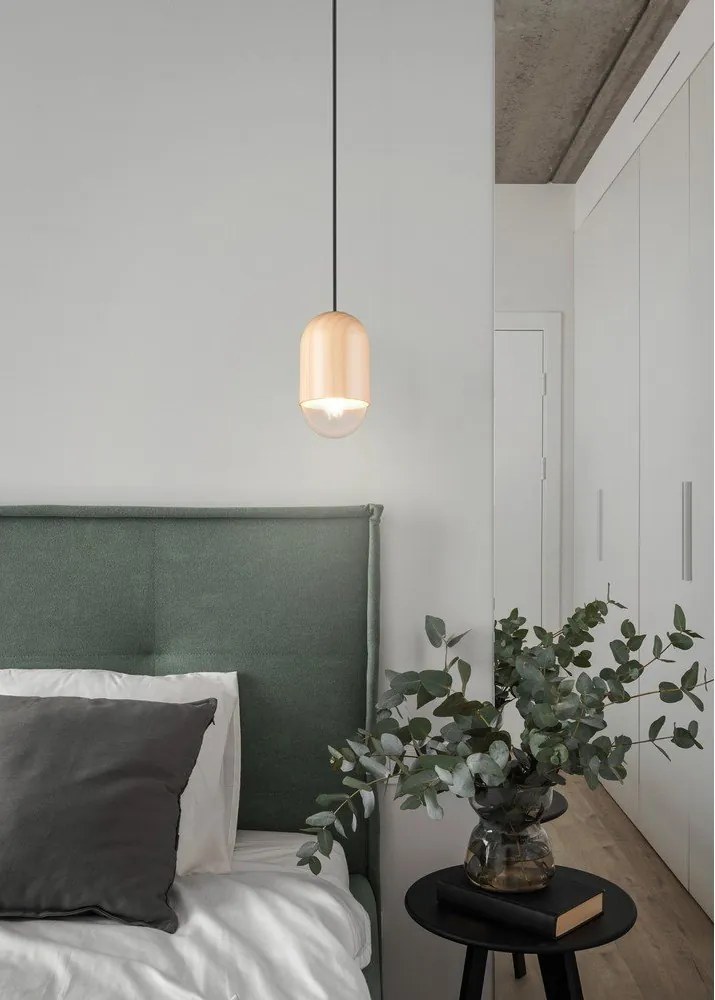 Бежово висящо осветително тяло ø 11 cm Nara – Reality