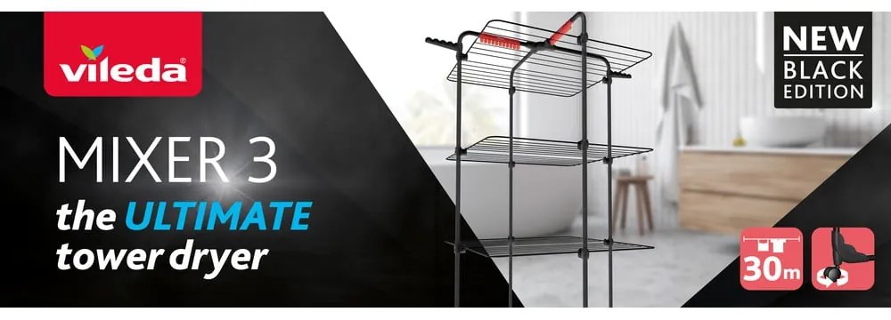 Черна сушилня за дрехи 30 m Mixer 3 – Vileda
