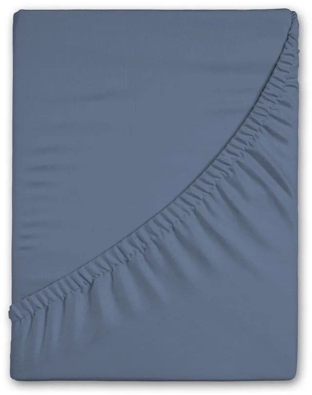 Син еластичен фланелен чаршаф 140x200 cm – Good Morning