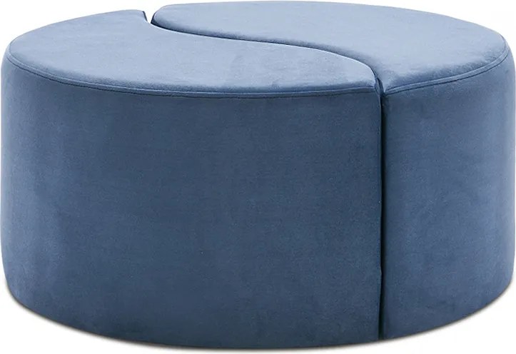 Стол Alis велур в син цвят 80x80x40см.
