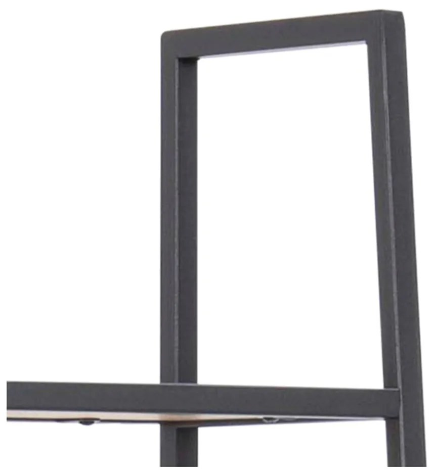 Черен/естествен стелаж от декор от дъб 77x175 cm Seaford – Actona