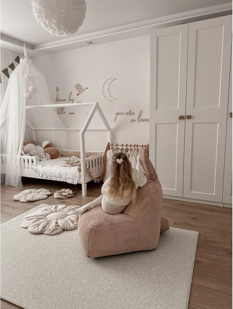 Светлорозов детски пуф Funny Bunny – The Brooklyn Kids