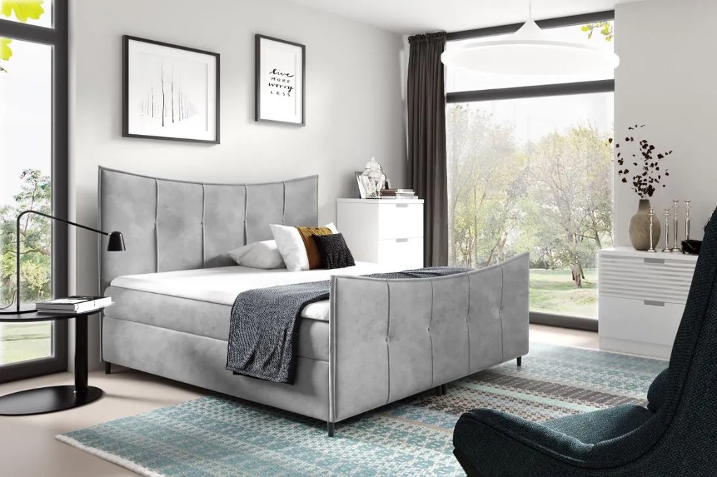 Тапицирано легло Bergamo Lux-Kafe-200 x 200
