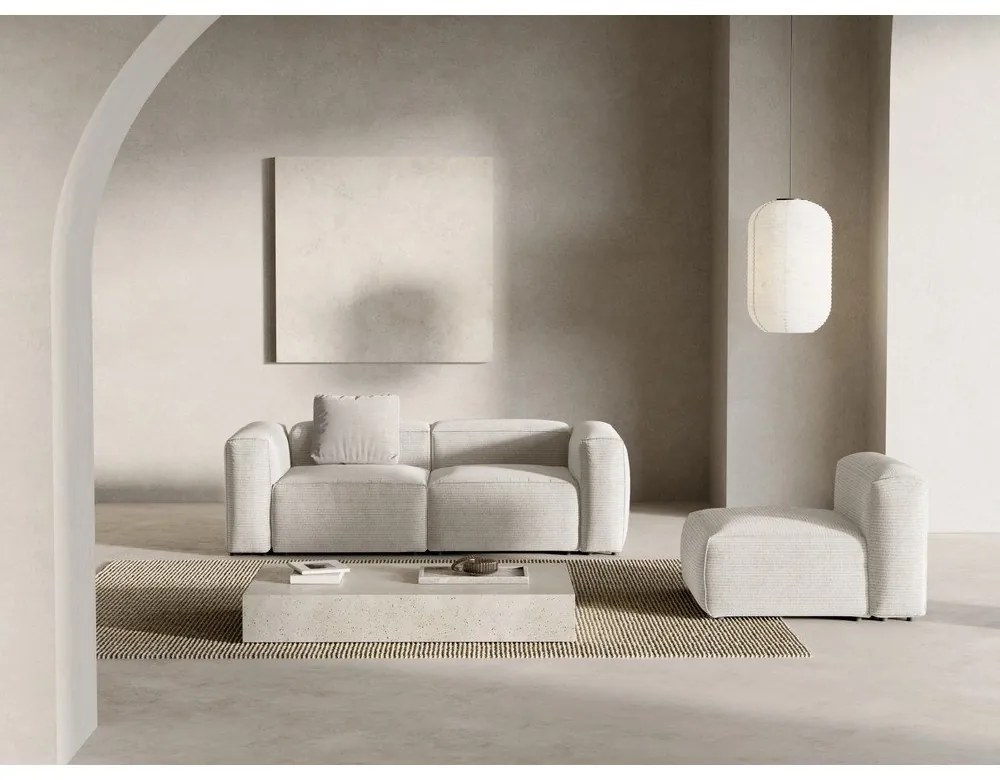 Бежов диван от рипсено кадифе 224 cm Bergamo – Cosmopolitan Design