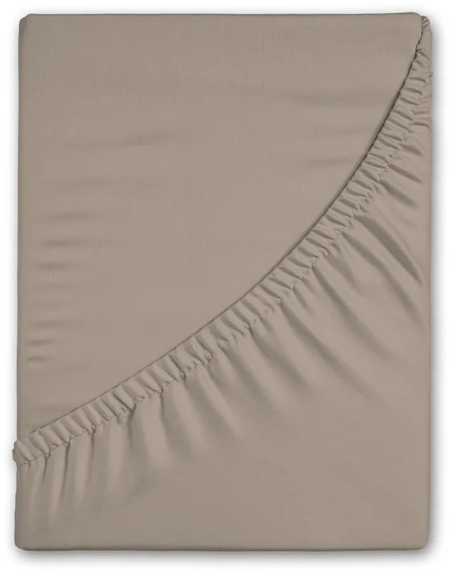 Кафяв еластичен фланелен чаршаф 90x200 cm – Good Morning