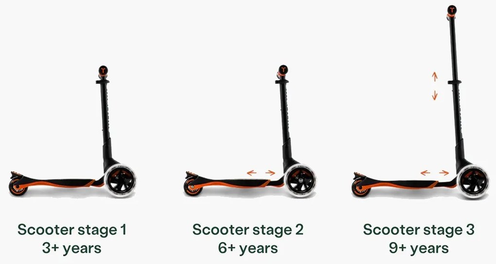 smarTrike - Детски разтегаем скутер Xtend, оранжев