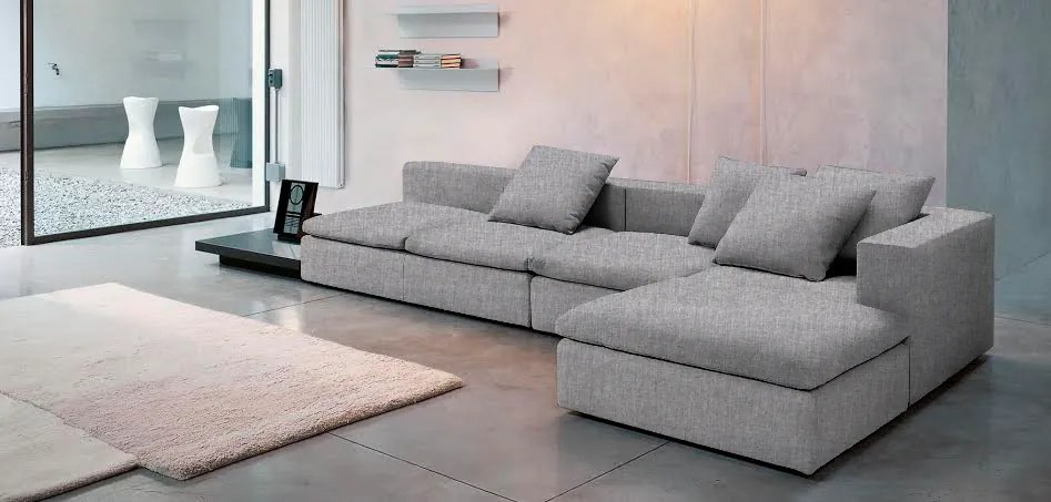 Ъгъл диван Lory-280φ 135β cm.-Light gray