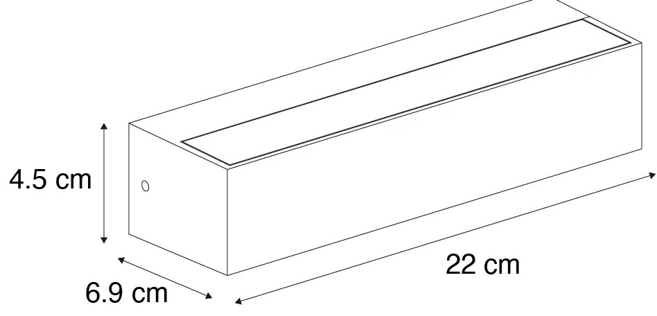 Индустриален стенен аплик ръждяво кафяв с LED IP65 - Steph