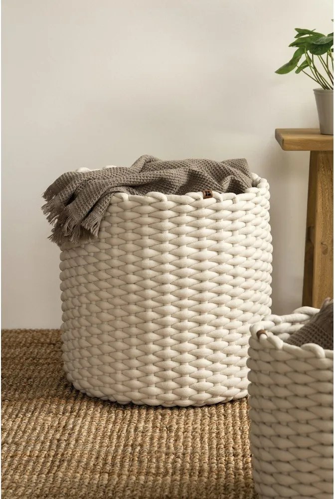 Текстилна кошница ø 40x40 cm Peach Skin Round XL – Bigso