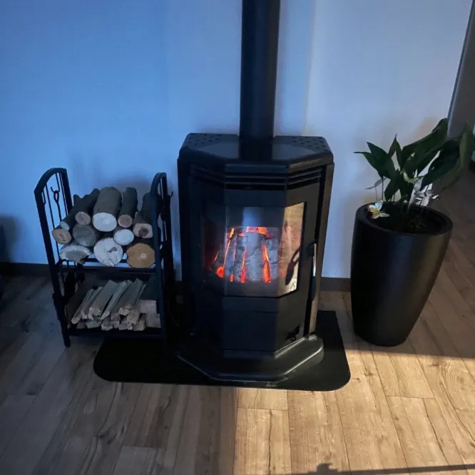 Стойка за дърва за камина 4в1 с аксесоари