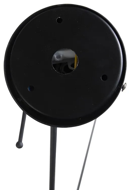 Висяща лампа черна с кадифена абажур прашно розово със злато 35 см - Blitz