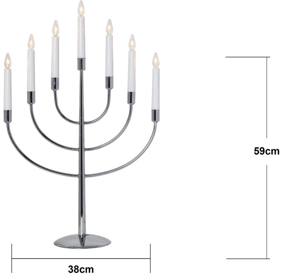 Коледна светлинна украса за контакт в сребрист цвят Titus – Star Trading
