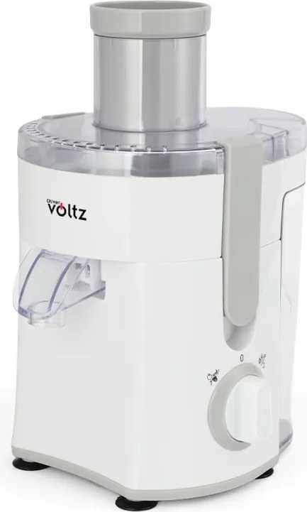 Сокоизстисквачка Oliver Voltz OV51160C, 400W, 600 мл, 2 степени, Голям отвор, Контейнер за отпадъци, Тиха, Бял