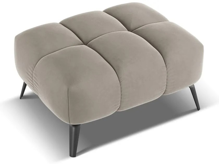 Бежова кадифена табуретка Nalu – Makamii