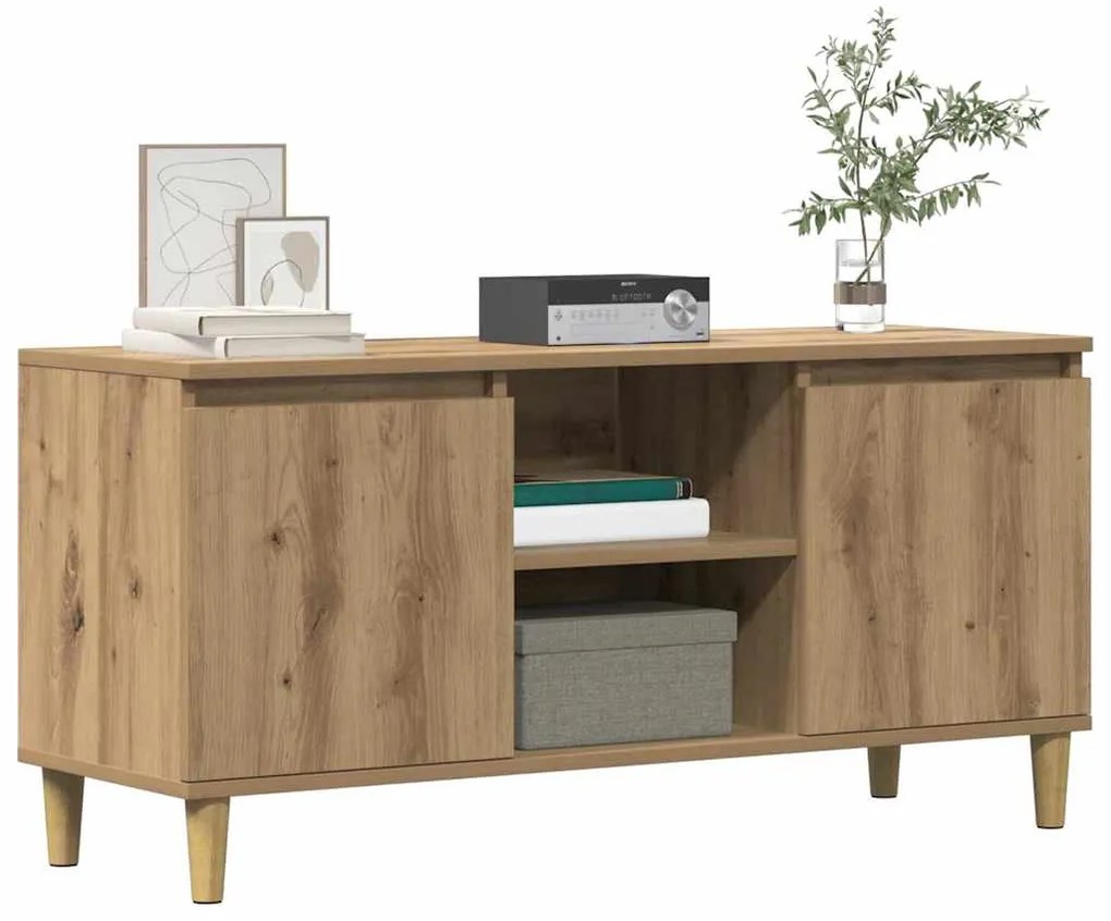 856429 vidaXL ТВ шкаф Artisan Oak 102x35x50 cm Инженерна дървесина