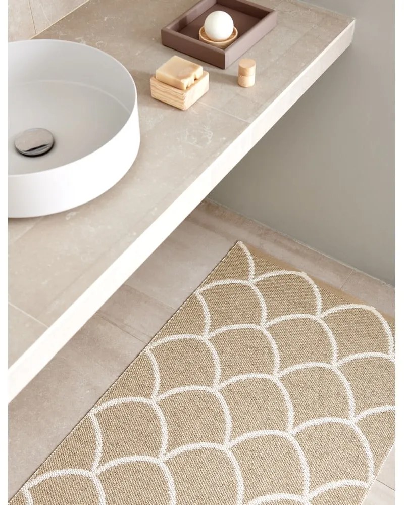 Бежов килим за открито и закрито 70x50 cm Kotte Sand – Pappelina