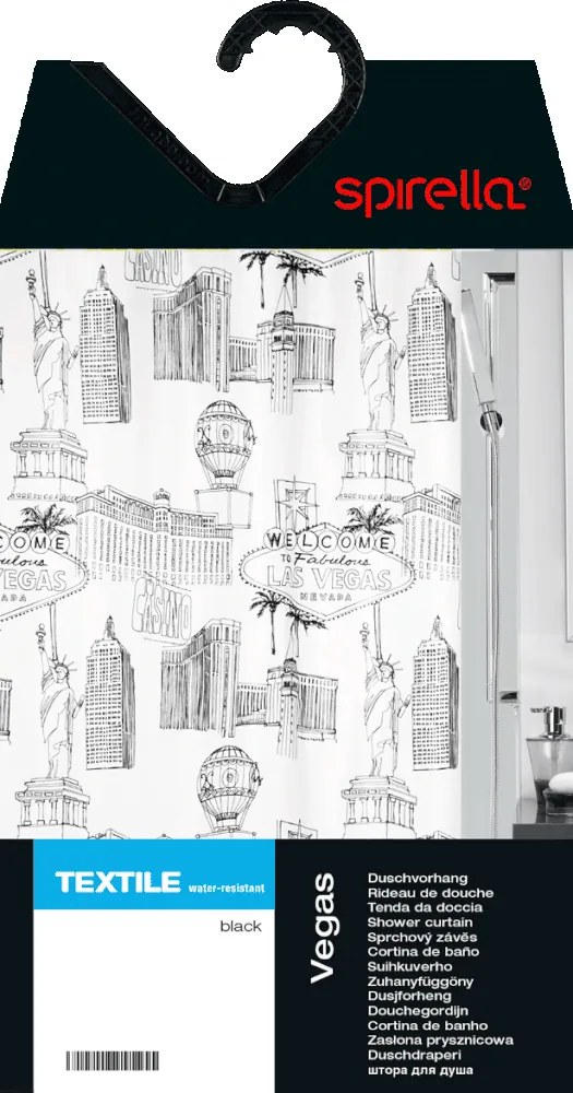 Завеса за душ 180x200 cm Vegas – Spirella