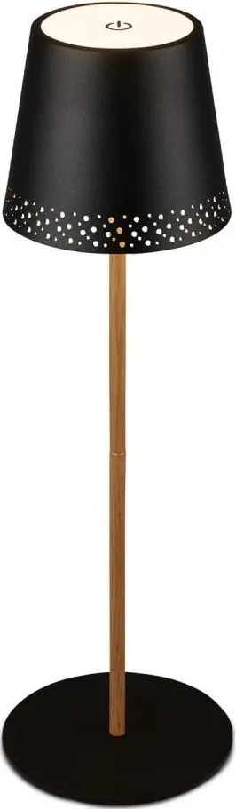 Brilo - LED презареждаема сензорна настолна лампа KIKI LED/2,6W/5V IP44 2600 mAh черна